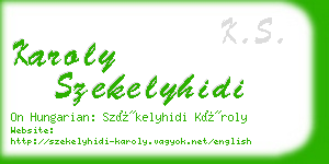 karoly szekelyhidi business card